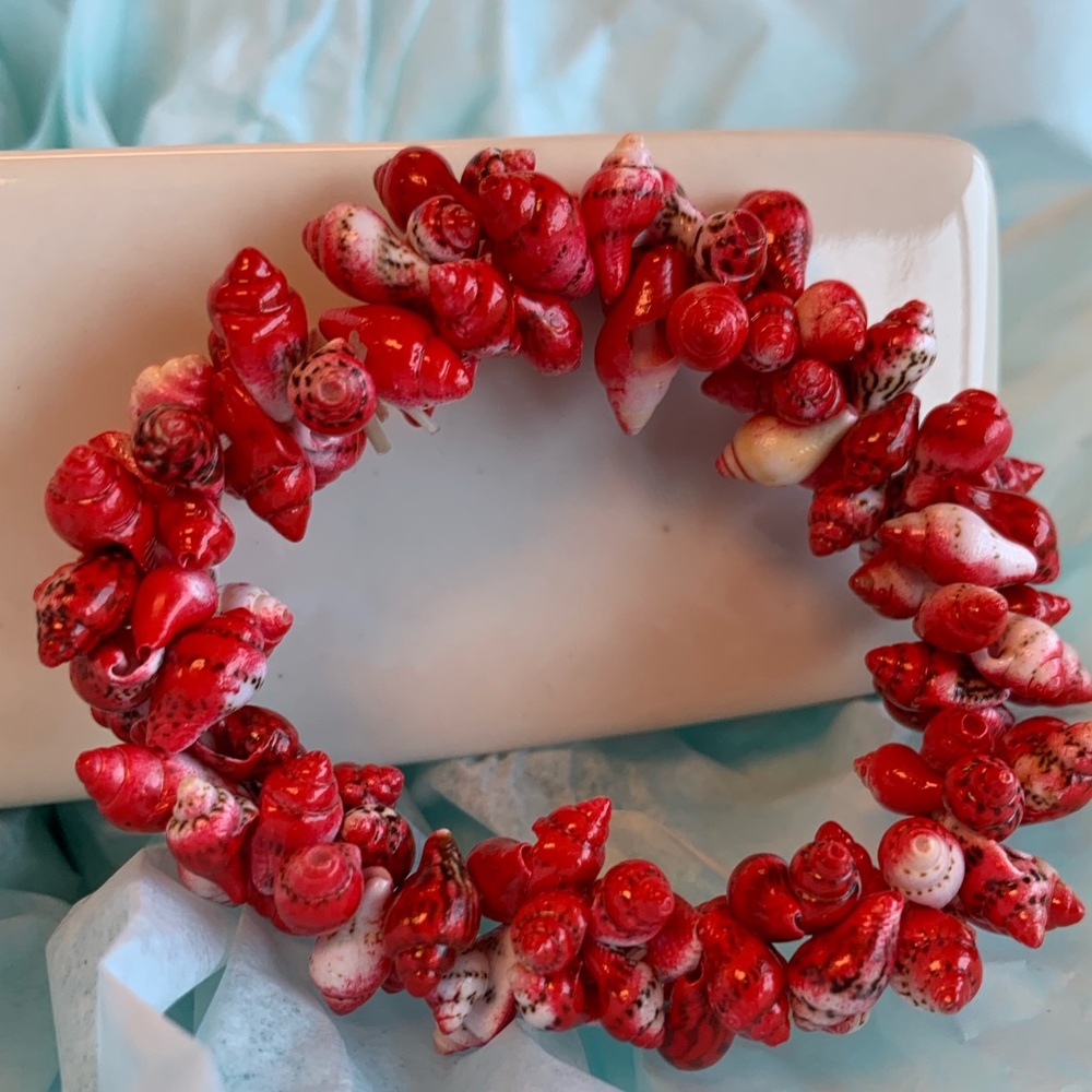๐โฑ๐โฑ Red real Shell bracelet - Picture 4 of 7